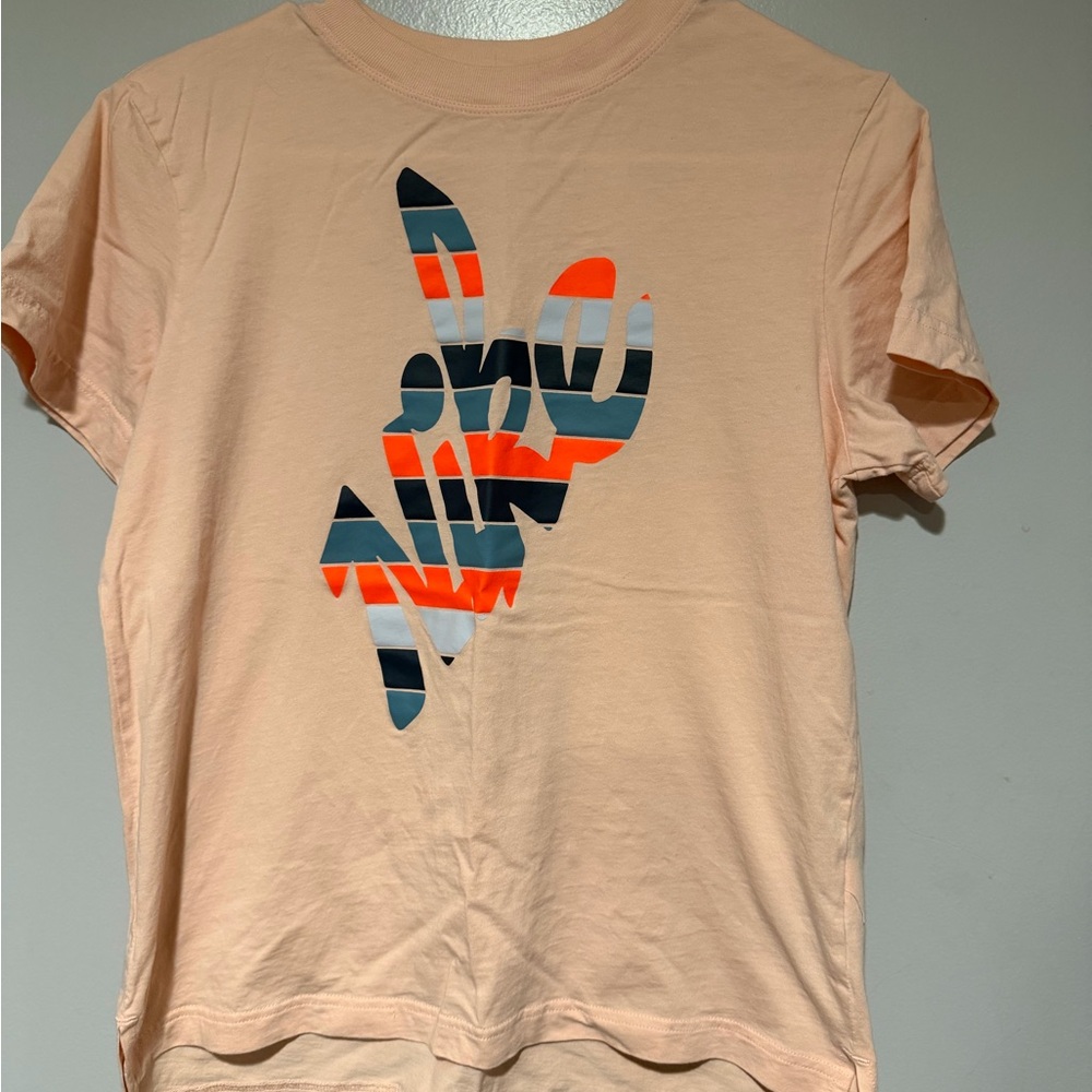 Nike Light Peach Tee with White Logo